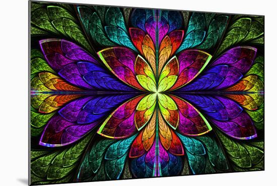 Multicolor Beautiful Fractal Pattern-velirina-Mounted Art Print