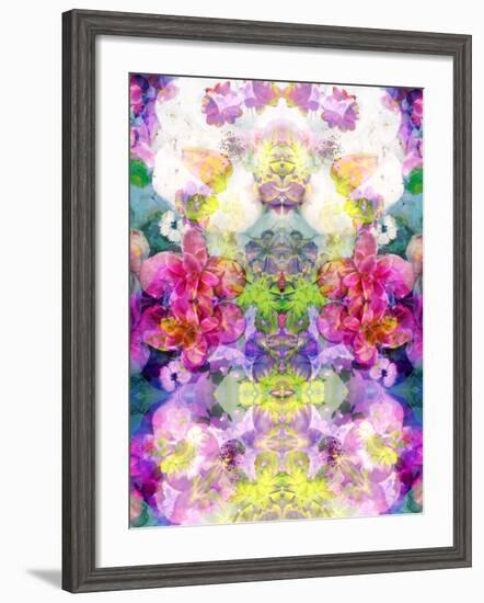 Multicolor Blossoms in Water Ornament Symmetri-Alaya Gadeh-Framed Photographic Print