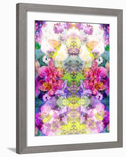 Multicolor Blossoms in Water Ornament Symmetri-Alaya Gadeh-Framed Photographic Print