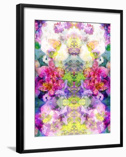 Multicolor Blossoms in Water Ornament Symmetri-Alaya Gadeh-Framed Photographic Print