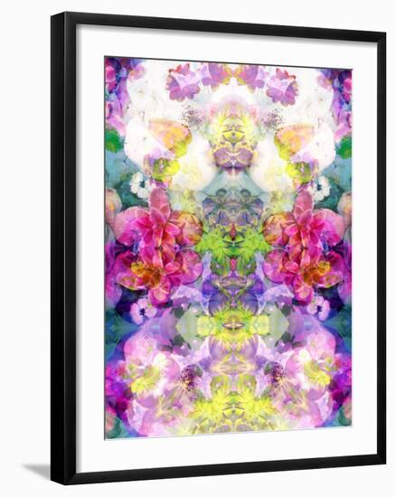 Multicolor Blossoms in Water Ornament Symmetri-Alaya Gadeh-Framed Photographic Print