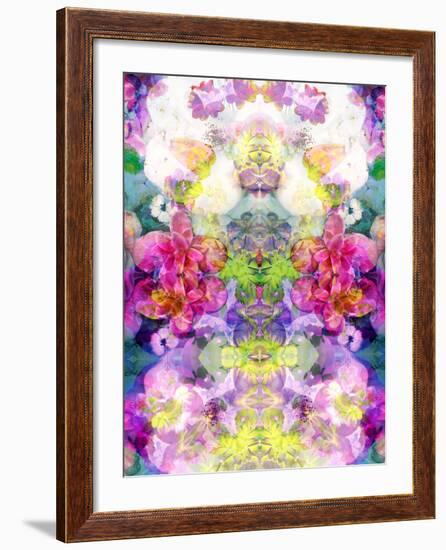 Multicolor Blossoms in Water Ornament Symmetri-Alaya Gadeh-Framed Photographic Print