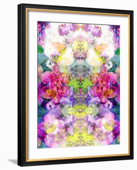 Multicolor Blossoms in Water Ornament Symmetri-Alaya Gadeh-Framed Photographic Print