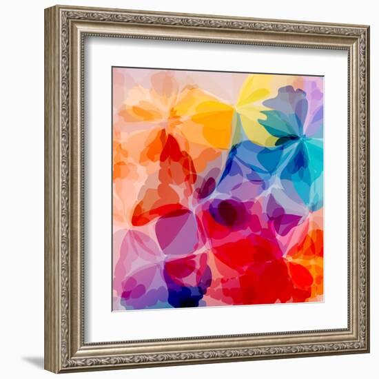 Multicolored Background Watercolor Painting-epic44-Framed Art Print