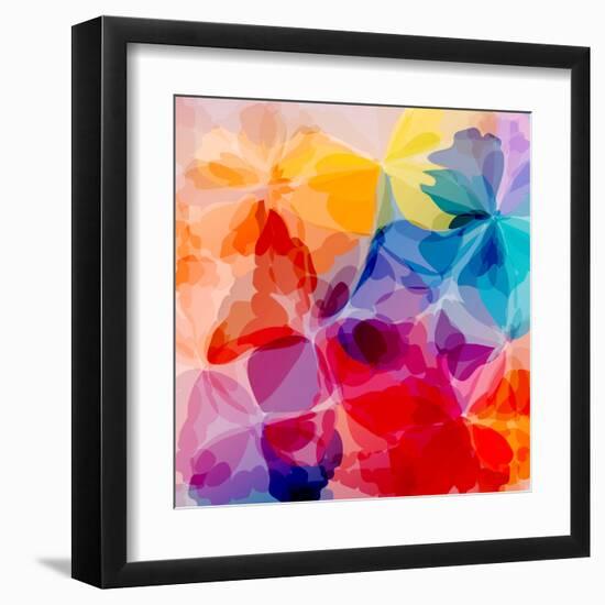 Multicolored Background Watercolor Painting-epic44-Framed Art Print