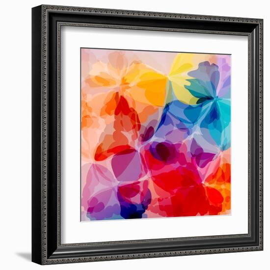 Multicolored Background Watercolor Painting-epic44-Framed Art Print