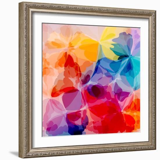 Multicolored Background Watercolor Painting-epic44-Framed Art Print