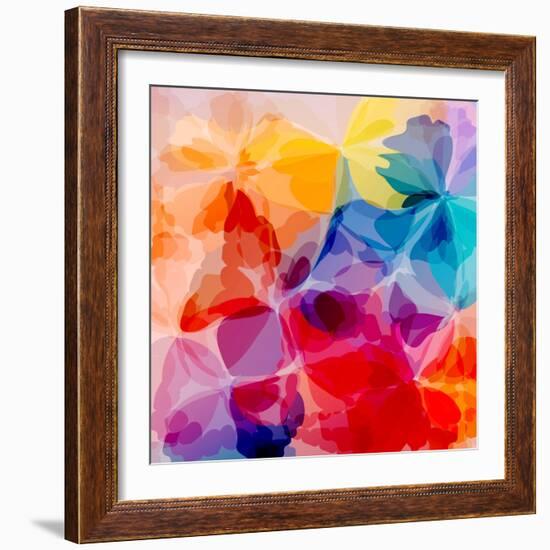 Multicolored Background Watercolor Painting-epic44-Framed Art Print