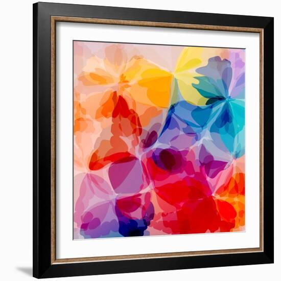 Multicolored Background Watercolor Painting-epic44-Framed Art Print