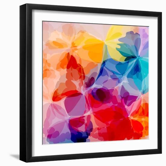 Multicolored Background Watercolor Painting-epic44-Framed Art Print