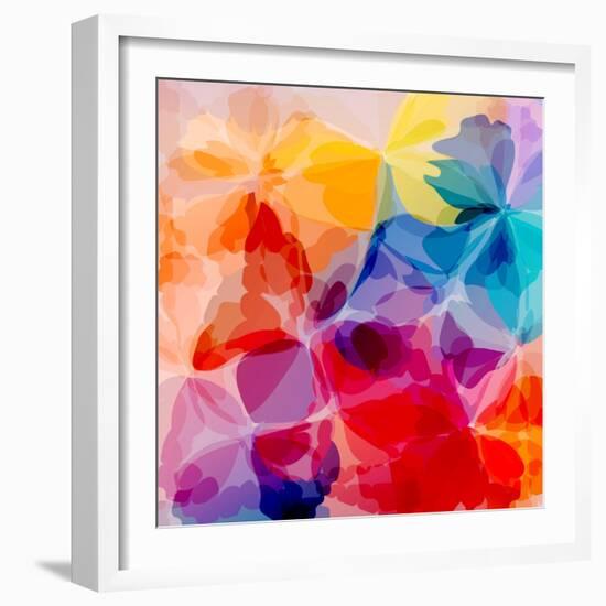 Multicolored Background Watercolor Painting-epic44-Framed Art Print