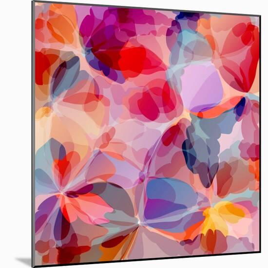 Multicolored Background Watercolor Painting-epic44-Mounted Art Print