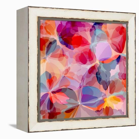 Multicolored Background Watercolor Painting-epic44-Framed Stretched Canvas