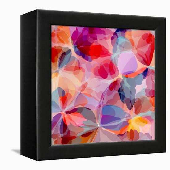 Multicolored Background Watercolor Painting-epic44-Framed Stretched Canvas