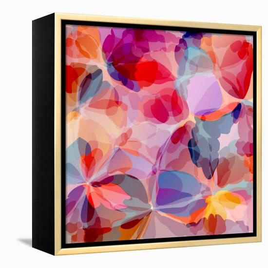 Multicolored Background Watercolor Painting-epic44-Framed Stretched Canvas