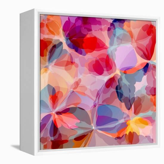 Multicolored Background Watercolor Painting-epic44-Framed Stretched Canvas