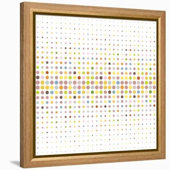 Multicolored Dot Background-katritch-Framed Stretched Canvas