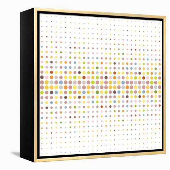 Multicolored Dot Background-katritch-Framed Stretched Canvas