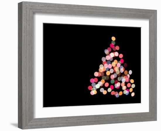 Multicolored Lights on Christmas Tree-null-Framed Giclee Print