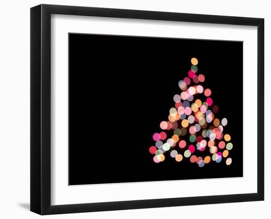 Multicolored Lights on Christmas Tree-null-Framed Giclee Print