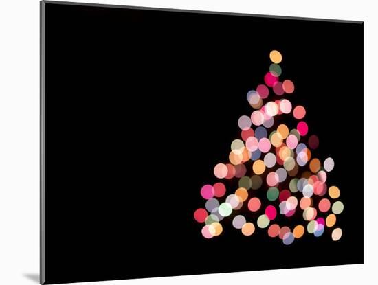 Multicolored Lights on Christmas Tree-null-Mounted Giclee Print
