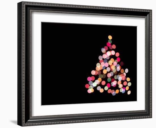 Multicolored Lights on Christmas Tree-null-Framed Giclee Print