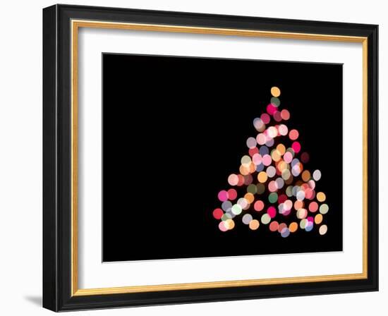 Multicolored Lights on Christmas Tree-null-Framed Giclee Print