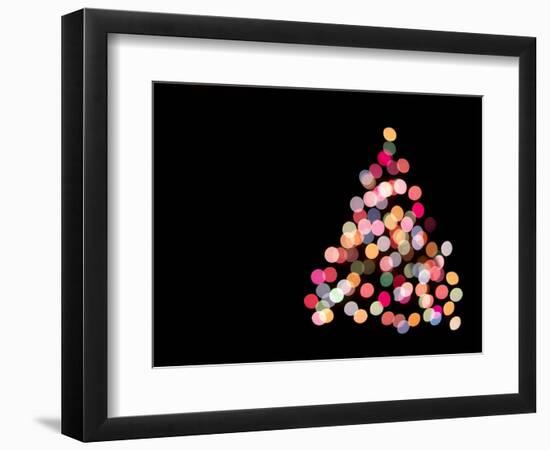 Multicolored Lights on Christmas Tree-null-Framed Giclee Print