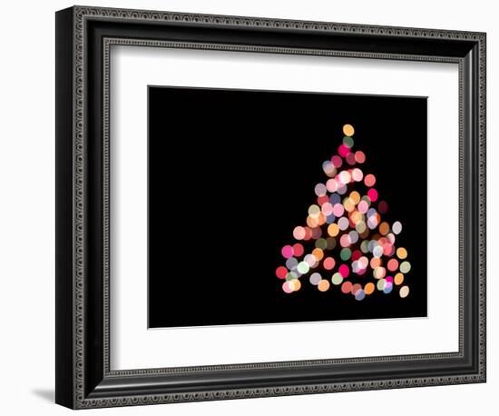 Multicolored Lights on Christmas Tree-null-Framed Giclee Print