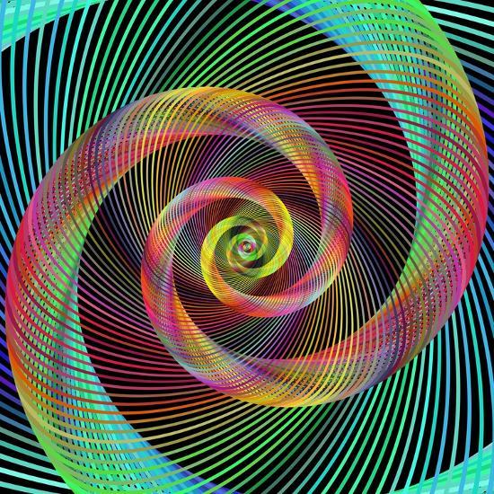 Multicolored Spiral Fractal Design Background Photographic Print By David Zydd Art Com