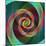 Multicolored Spiral Fractal Design Background-David Zydd-Mounted Photographic Print