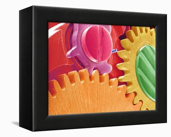 Multicolored Watch Gears-Micro Discovery-Framed Premier Image Canvas