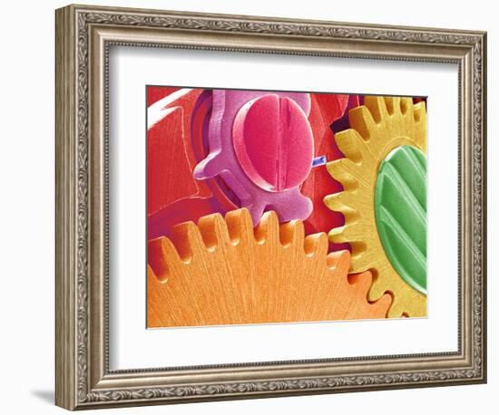 Multicolored Watch Gears-Micro Discovery-Framed Photographic Print