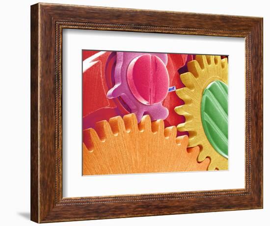 Multicolored Watch Gears-Micro Discovery-Framed Photographic Print