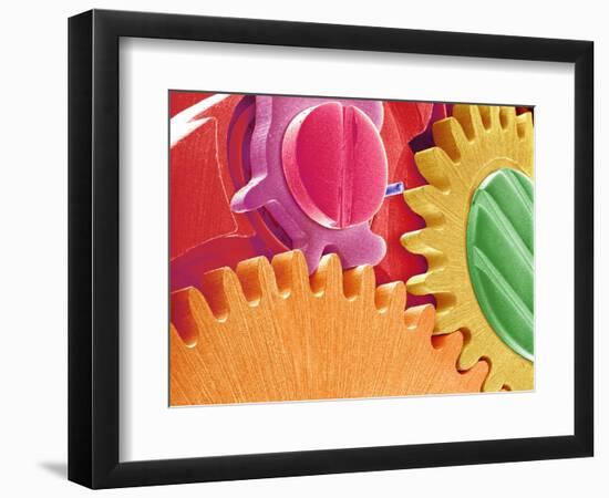 Multicolored Watch Gears-Micro Discovery-Framed Photographic Print