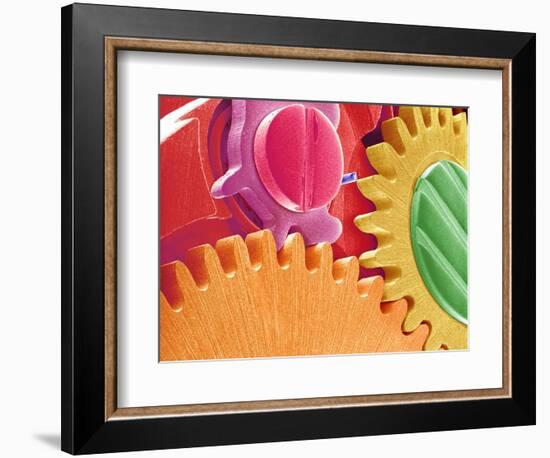 Multicolored Watch Gears-Micro Discovery-Framed Photographic Print