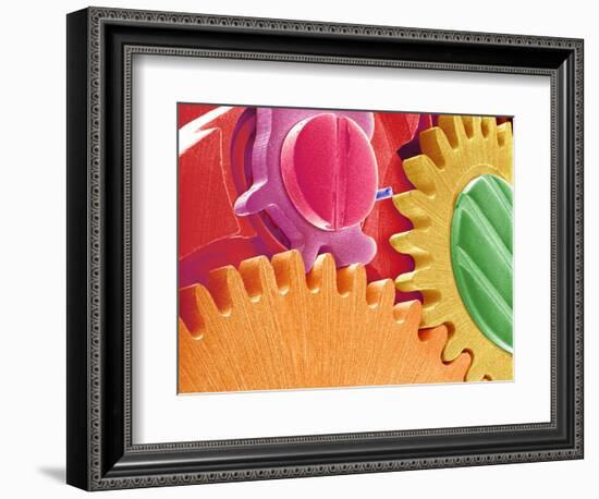 Multicolored Watch Gears-Micro Discovery-Framed Photographic Print
