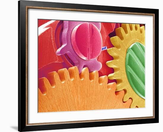 Multicolored Watch Gears-Micro Discovery-Framed Photographic Print
