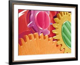 Multicolored Watch Gears-Micro Discovery-Framed Photographic Print