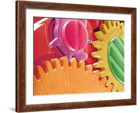Multicolored Watch Gears-Micro Discovery-Framed Photographic Print