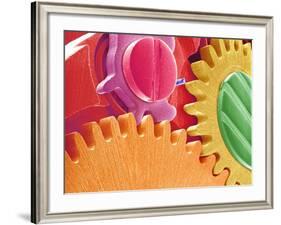 Multicolored Watch Gears-Micro Discovery-Framed Photographic Print