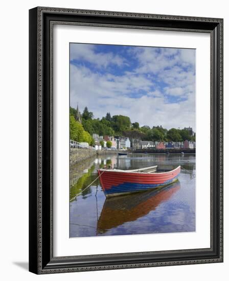 Multicoloured Houses and Small Boats in the Harbour at Tobermory, Balamory, Mull, Scotland, UK-Neale Clarke-Framed Photographic Print