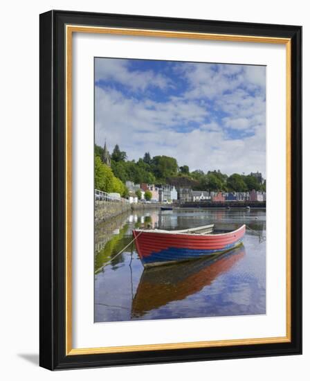 Multicoloured Houses and Small Boats in the Harbour at Tobermory, Balamory, Mull, Scotland, UK-Neale Clarke-Framed Photographic Print