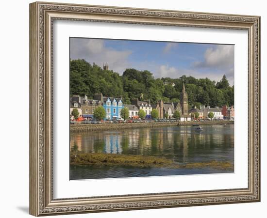 Multicoloured Houses and Small Boats in the Harbour at Tobermory, Balamory, Mull, Scotland, UK-Neale Clarke-Framed Photographic Print