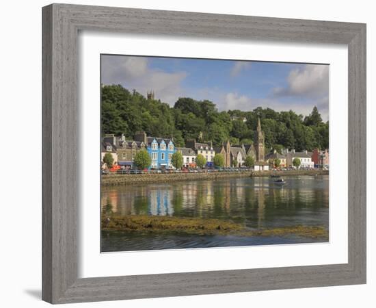 Multicoloured Houses and Small Boats in the Harbour at Tobermory, Balamory, Mull, Scotland, UK-Neale Clarke-Framed Photographic Print