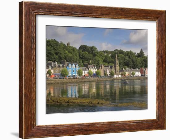 Multicoloured Houses and Small Boats in the Harbour at Tobermory, Balamory, Mull, Scotland, UK-Neale Clarke-Framed Photographic Print