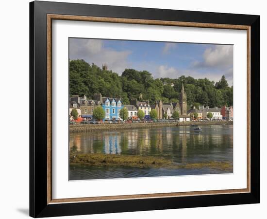 Multicoloured Houses and Small Boats in the Harbour at Tobermory, Balamory, Mull, Scotland, UK-Neale Clarke-Framed Photographic Print