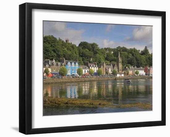 Multicoloured Houses and Small Boats in the Harbour at Tobermory, Balamory, Mull, Scotland, UK-Neale Clarke-Framed Photographic Print