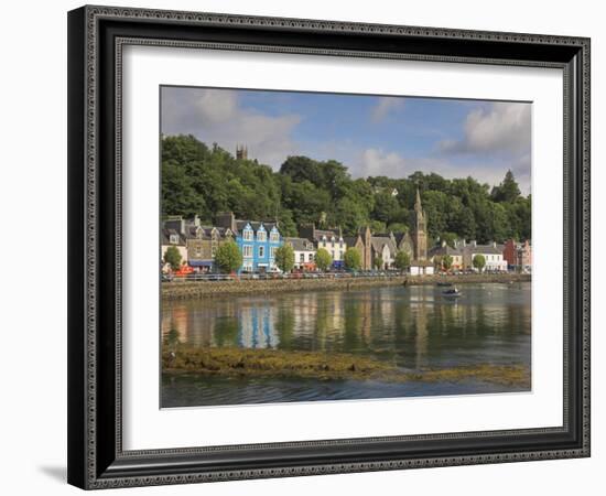 Multicoloured Houses and Small Boats in the Harbour at Tobermory, Balamory, Mull, Scotland, UK-Neale Clarke-Framed Photographic Print