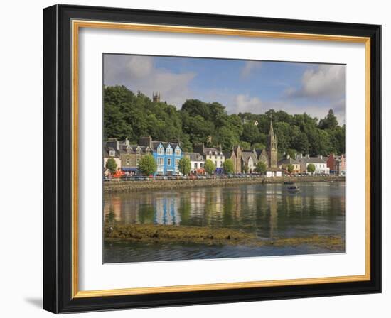 Multicoloured Houses and Small Boats in the Harbour at Tobermory, Balamory, Mull, Scotland, UK-Neale Clarke-Framed Photographic Print